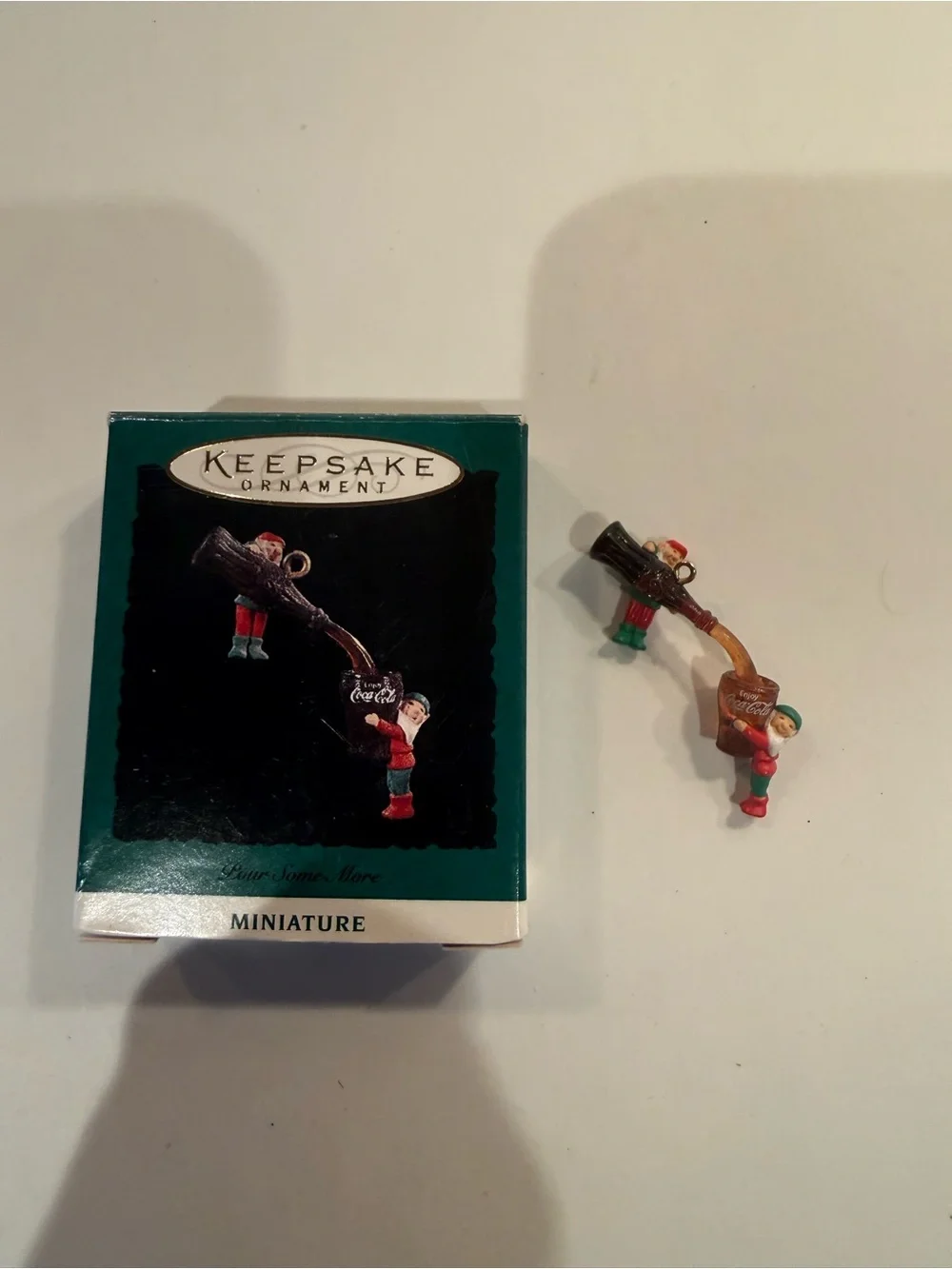 Hallmark Keepsake Coca-Cola Miniature Ornament with Elf